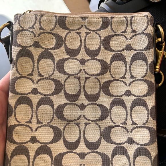 Coach crossbody brown/tan purse - Picture 2 of 4